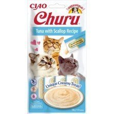 Churu Receta de Atún con Vieira Snack Natural para Gato