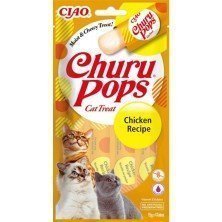 Churu Pops Receta de Pollo 4x15 gr Snack para Gatos