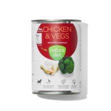 Natura Diet Lata Pollo y Verduras 400 gr Alimento Húmedo Completo