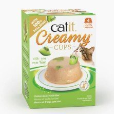 Catit Creamy Cups Pollo y Kiwi 4x 25 gr para Gatos
