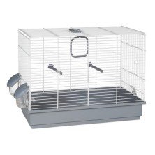 Jaula 611 Blanca con Rejilla Voltregá para Aves Pequeñas