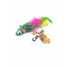 Juguete Ratón con Plumas para Gatos
