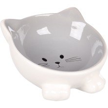 Cuenco Cerámico Puzi Gris 125ml Flamingo para Gatos