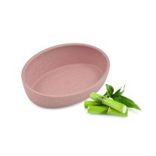 Comedero Bambú Oval 240 ml Rosa para Gatos