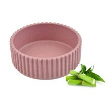 Comedero Bambú Cupcake Rosa para Perros y Gatos
