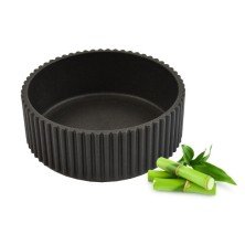 Comedero Bambú Cupcake Negro para Perros y Gatos