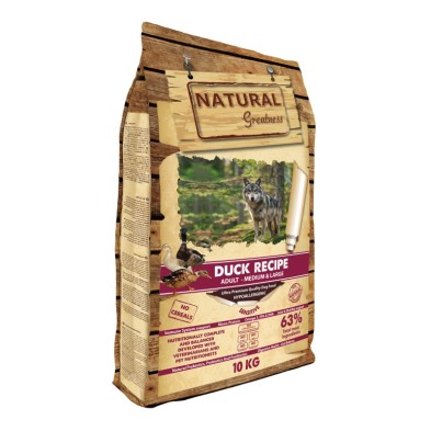 Natural Greatness Pato Medium Large para Perros