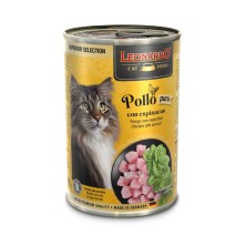 Leonardo Superior Lata Pollo con Espinacas para Gatos