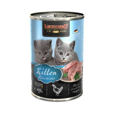Leonardo Lata Kitten Rico en Pollo para Gatitos